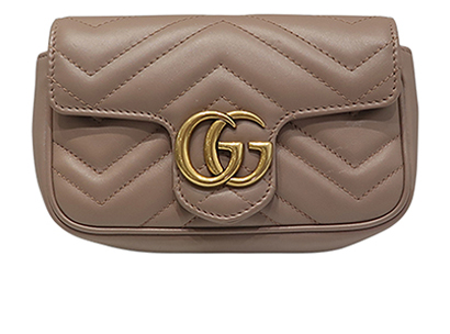 Super Mini Marmont, &pound;630, Handbags, Pink, Leather, Front view